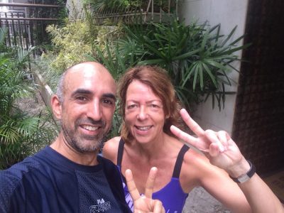 Amit and Diana before Rio Night Run 2017