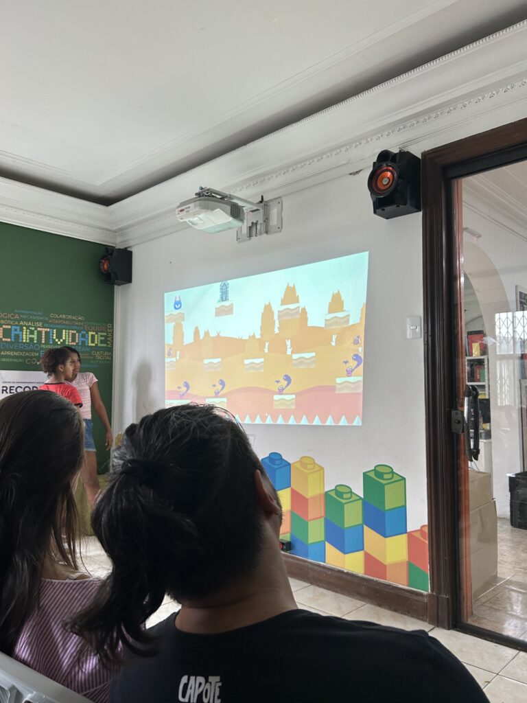 Volunteer Serious Game Design in Rio – student creating a game with GDevelop