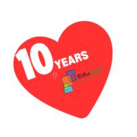 Red Bold Heart Thank You Circle Sticker (1)